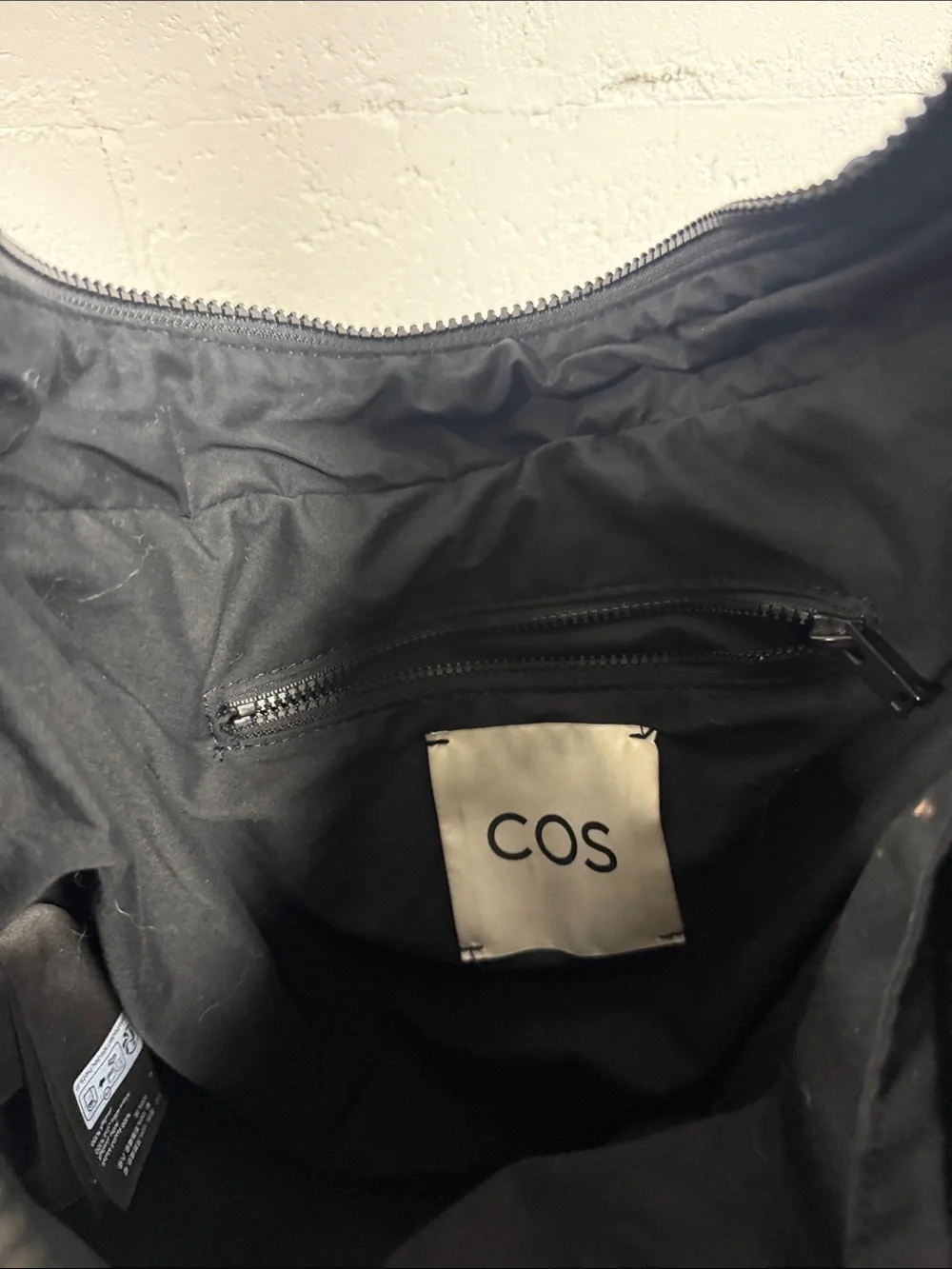 COS Oversized Quilted Black Puffer Hobo Bag - LIKE NEW